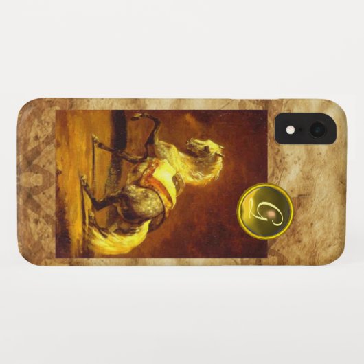 DAPPLED GRAY HORSE MONOGRAM Case-Mate iPhone CASE (Achterkant (horizontaal))