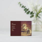 DAPPLED GREY HORSE Monogram Crème Visitekaartje (Staand voorkant)