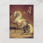 DAPPLED GREY HORSE Monogram Crème Visitekaartje (Achterkant)