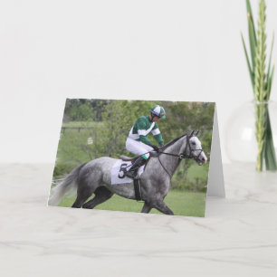 Dappled Grey Race Horse Wenskaart Kaart