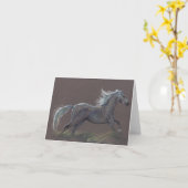 "Dapples" une carte de voeux pour cheval (Fleur jaune)