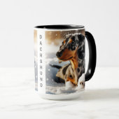 Dappshund Christmas Coffee Mug Cup (Devant droit)
