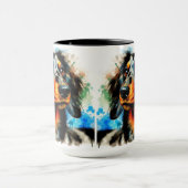 Dappy Dachshund Christmas Café Mug (Centre)