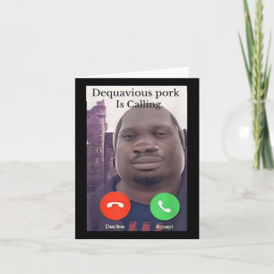 Daquavous Pork noemt Meme John Pork Meme Kaart