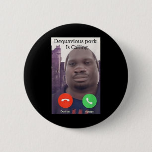 Daquavous Pork noemt Meme John Pork Meme Ronde Button 5,7 Cm