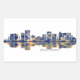 Dar es Salaam Skyline Rechthoekige Sticker