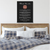 Dara Knot Irish Handfasting Wedding Vows Canvas Afdruk (Insitu (Slaapkamer))