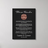 Dara Knot Irish Handfasting Wedding Vows Canvas Afdruk (Voorkant)