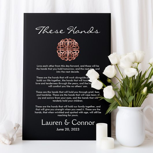 Dara Knot Irish Handfasting Wedding Vows Canvas Afdruk