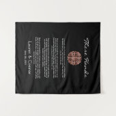 Dara Knot Irish Handfasting Wedding Vows Wall Wandkleed (Voorkant (horizontaal))