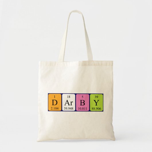 Darby periodieke lijstnaam canvas tas (Voorkant)