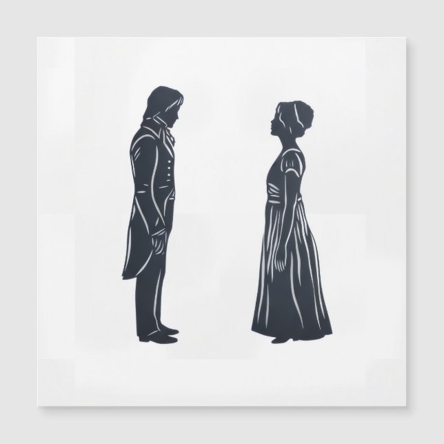 Darcy and Elizabeth Silhouette (Voorkant)