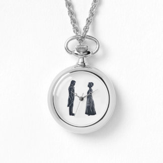 Darcy and Elizabeth Silhouette Horloge
