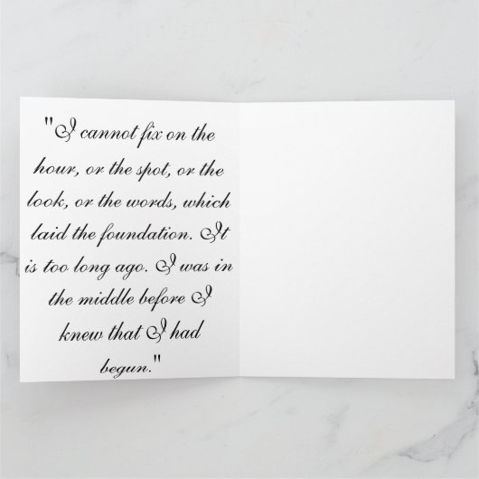 Darcy and Elizabeth Silhouette Kaart (Binnen)