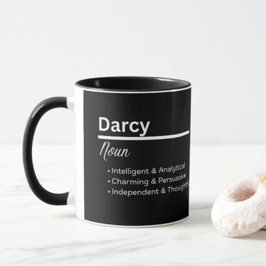 Darcy Boy Name Definition Personalized Mug (Avec donut)
