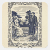 Darcy & Elizabeth scene Vierkante Sticker (Voorkant)
