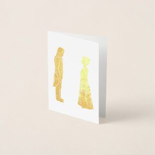 Darcy & Elizabeth Silhouet Folie Kaarten