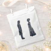 Darcy & Elizabeth silhouettes Bedankzakje (Geknipt)