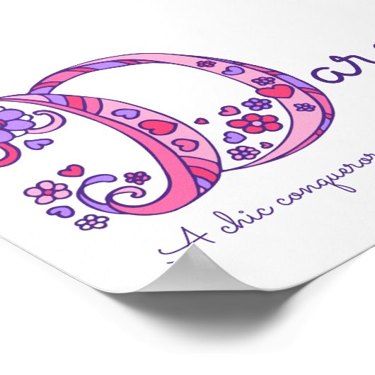 Darcy initiële D doedelkunst naam betekenis Poster (Hoek)