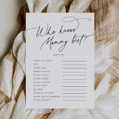 DARCY Qui Connaît Maman Meilleur Baby shower Carte