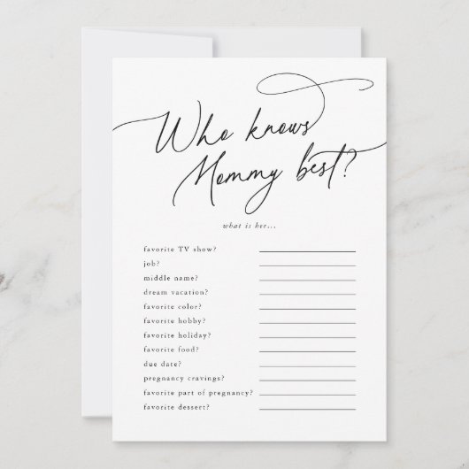 DARCY Qui Connaît Maman Meilleur Baby shower Carte (Devant)