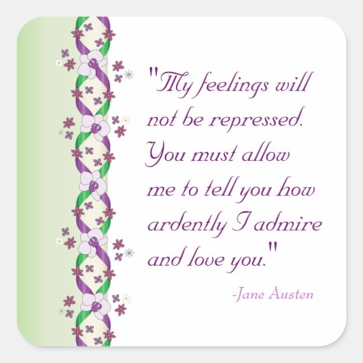 Darcy Quote Bruiloft Sticker (Voorkant)