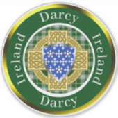 Darcy Shield & Celtic Cross gepersonaliseerd Sticker (Voorkant)