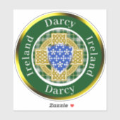 Darcy Shield & Celtic Cross gepersonaliseerd Sticker (Vel)