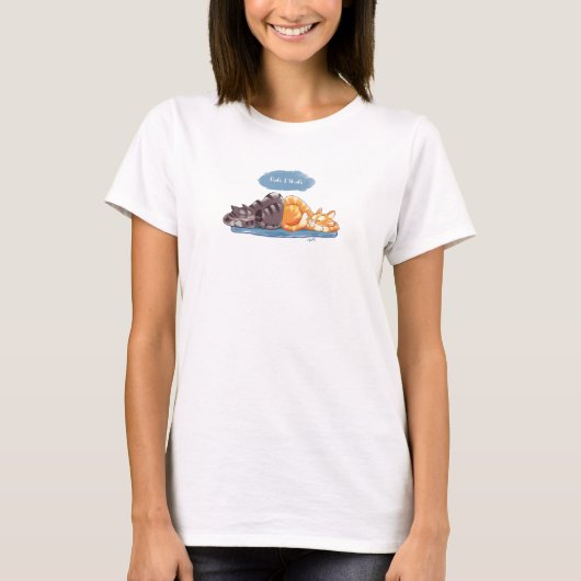 DARE 2 DELEN KATTEN door Jeff Willis Art T-shirt (Voorkant)