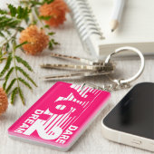 Dare 2 Dream - 26.2 Marathon Sleutelhanger - Roze (Voorkant Rechts)