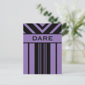 Dare Black en Paarse Stripes & Chevrons Briefkaart (Staand voorkant)