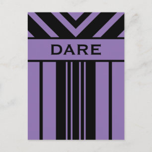 Dare Black en Paarse Stripes & Chevrons Briefkaart