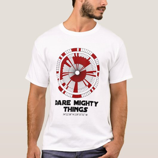 Dare Mighty Things Perseverance Mars Rover Landing T-shirt (Voorkant)