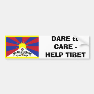 DARE naar CARE - HULP TIBET Bumpersticker