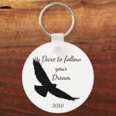 Dare om je Dream Hawk Silhouette te volgen Sleutelhanger (Voorkant)