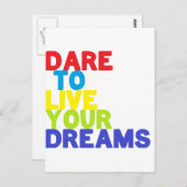 Dare quote briefkaart (Voorkant / Achterkant)