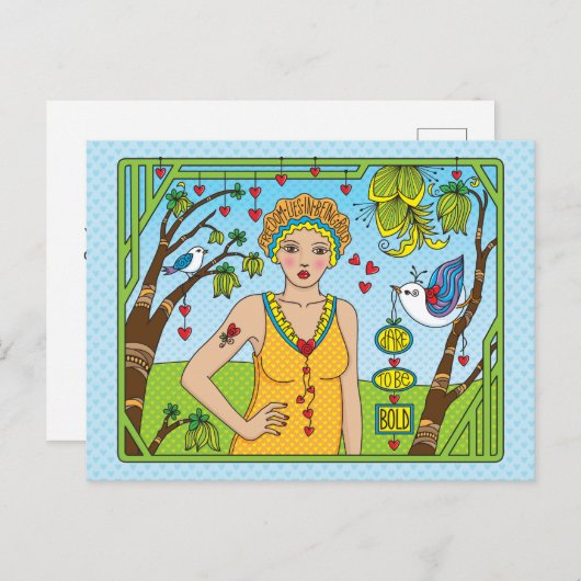 Dare To be Bold_ Briefkaart (Voorkant / Achterkant)