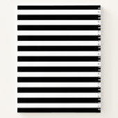 Dare to be Difference Flamingo Black White Stripes Notitieboek (Achterkant)
