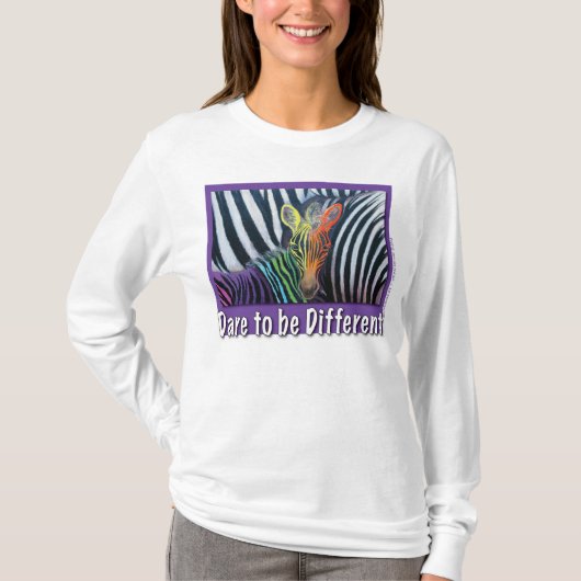 Dare to be Different, Baby Zebra Design by GG Burn T-shirt (Voorkant)