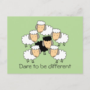 Dare to be Different Black Sheep Briefkaart