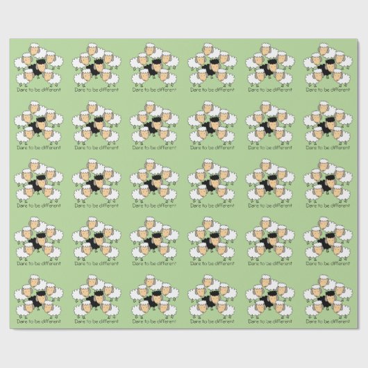 Dare to be Different Black Sheep Cadeaupapier (Vlak)