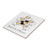 Dare to be Different Black Sheep Tegeltje (Zijkant)