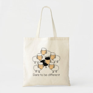 Dare to be Different Black Sheep Tote Bag