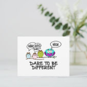 DARE TO BE DIFFERENT - OWLS BRIEFKAART (Staand voorkant)