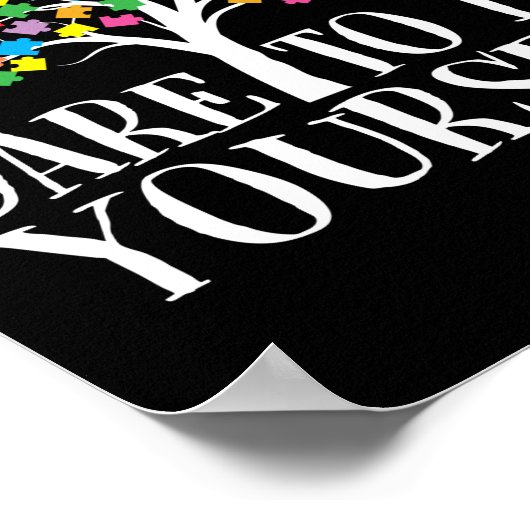 Dare to be you self Puzzle Piece Kind Child Poster (Hoek)