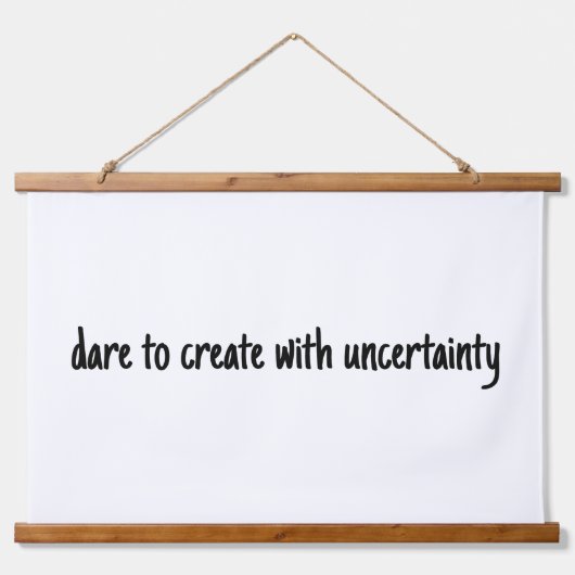 Dare to Creëer Wood met wandtapijt Hangend Wandkleed (Voorkant)