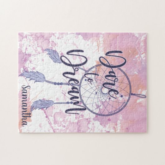 Dare to Dream Waterverf Dreamweaver Persoonlijk Legpuzzel (Horizontaal)