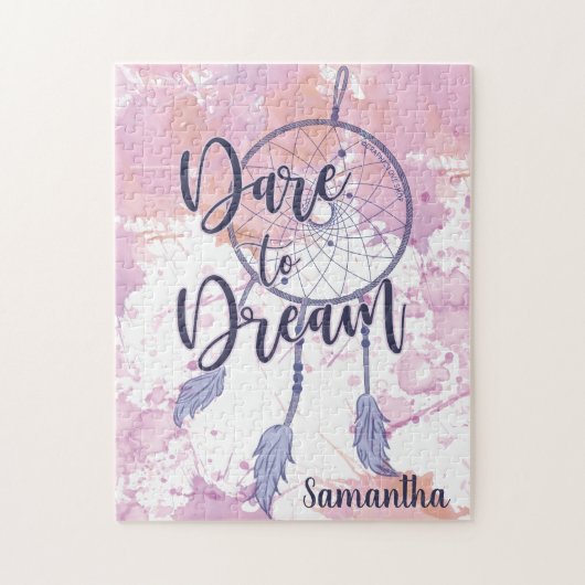 Dare to Dream Waterverf Dreamweaver Persoonlijk Legpuzzel (Verticaal)