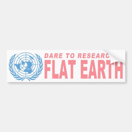 Dare to Research Flat Earth Bumpersticker (Voorkant)