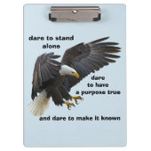 Dare to Stand Alone, American Bald Eagle Edition Klembord (Voorkant)